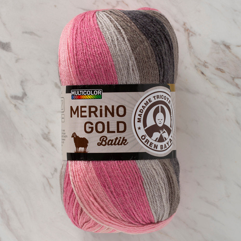 Örenbayan Merino Gold Batik Ebruli El Örgü İpliği - 838